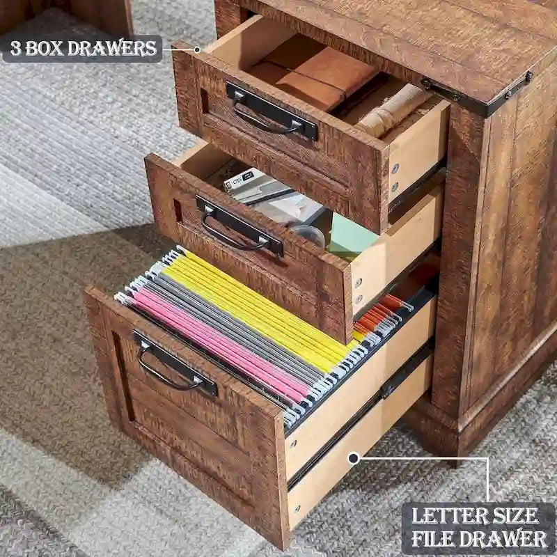 Bureau d'angle exécutif en forme de L 60 Farmhouse, bureau d'angle en bois, bureau d'ordinateur
