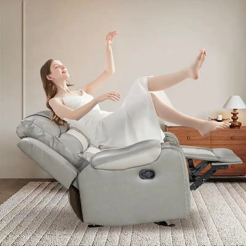 Grand fauteuil inclinable en similicuir de style américain pour salon