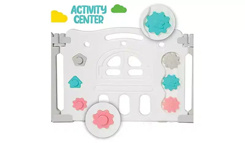 Parc pour bébé 14 panneaux, forme ajustable et pliable