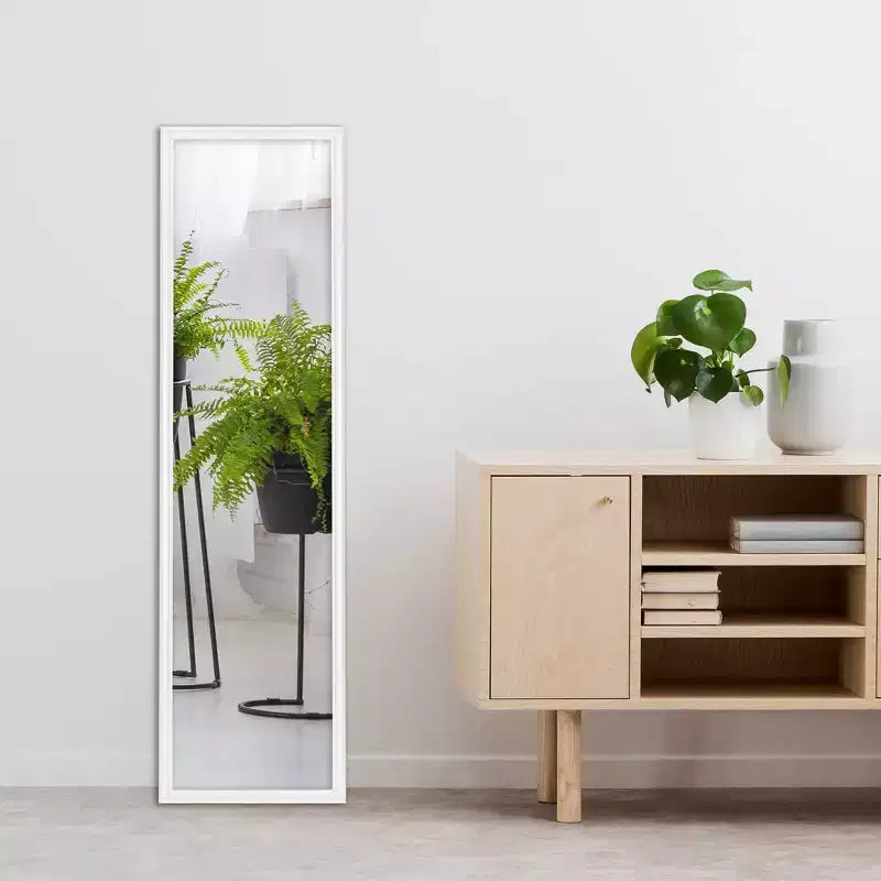 Miroir mural et de porte encadré 13,5" x 49,5", finition mate