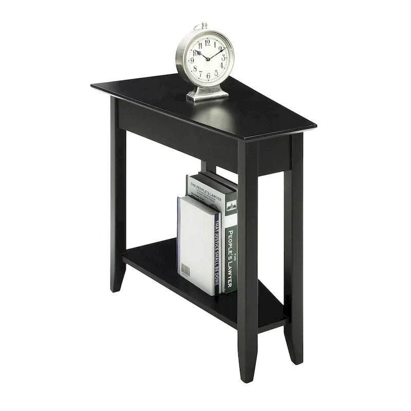 Table d'appoint d'angle American Heritage avec étagère de Convenience Concepts