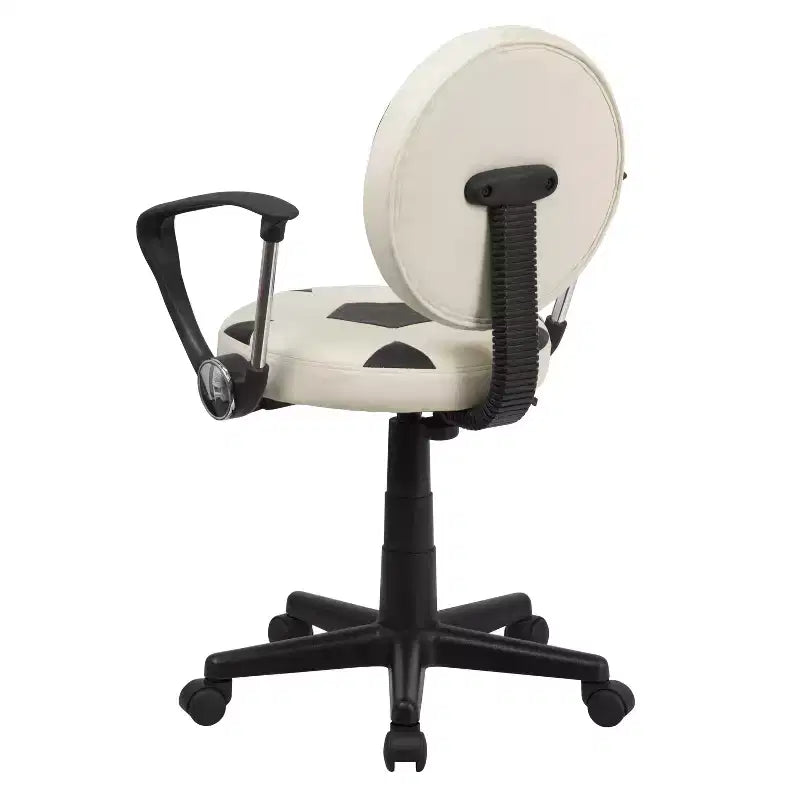 Fauteuil de bureau pivotant sur le thème du sport avec accoudoirs, motif ballon de basketball