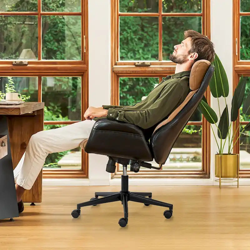 Chaise de bureau en similicuir - Pivotante - Plusieurs coloris