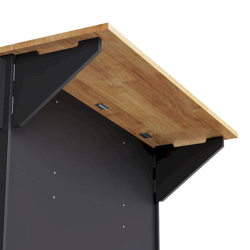 54 Grand îlot de cuisine avec plateau rabattable en bois d'hévéa, chariot de cuisine roulant à texture gaufrée sur 4 roues avec 4 portes et 3 tiroirs