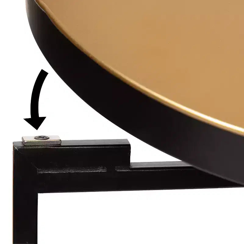 Table d'appoint pliante en métal rond
