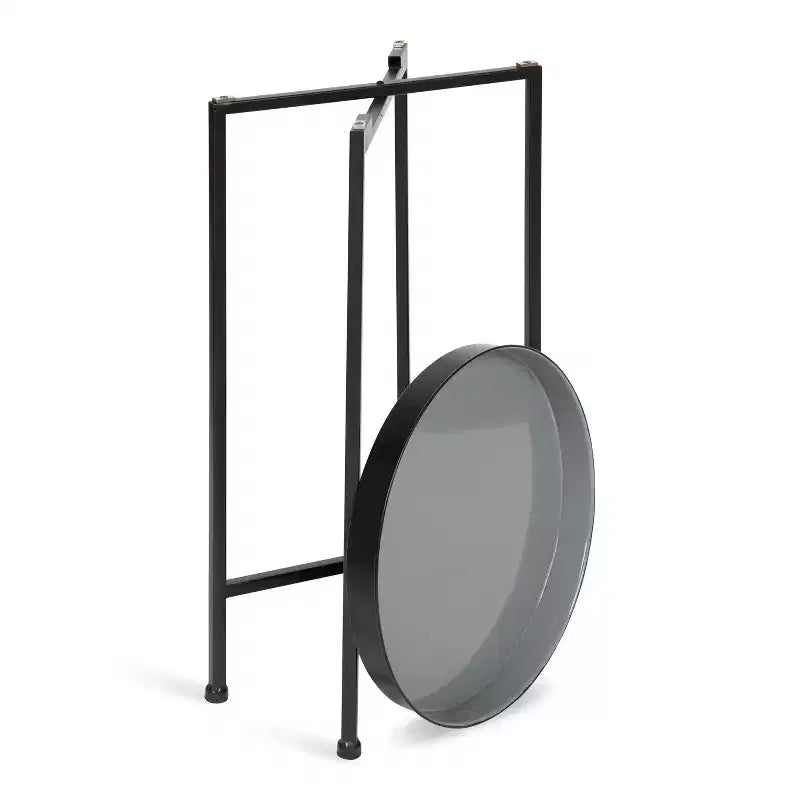 Table d'appoint pliante en métal rond