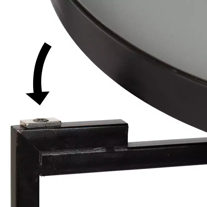 Table d'appoint pliante en métal rond