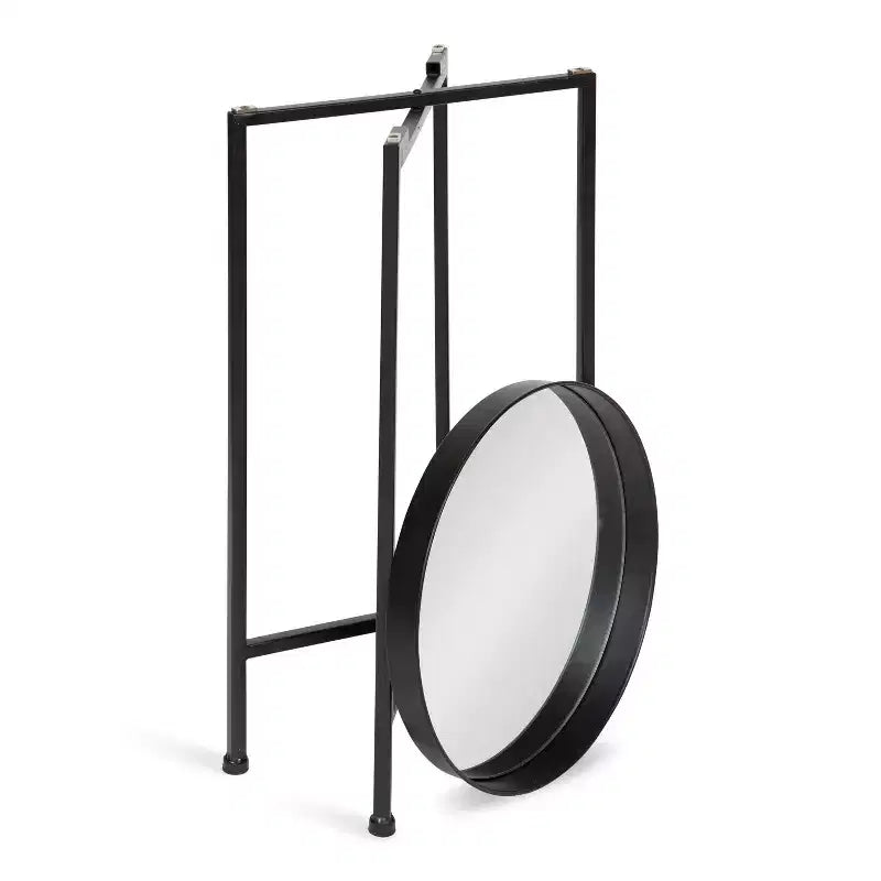 Table d'appoint pliante en métal rond