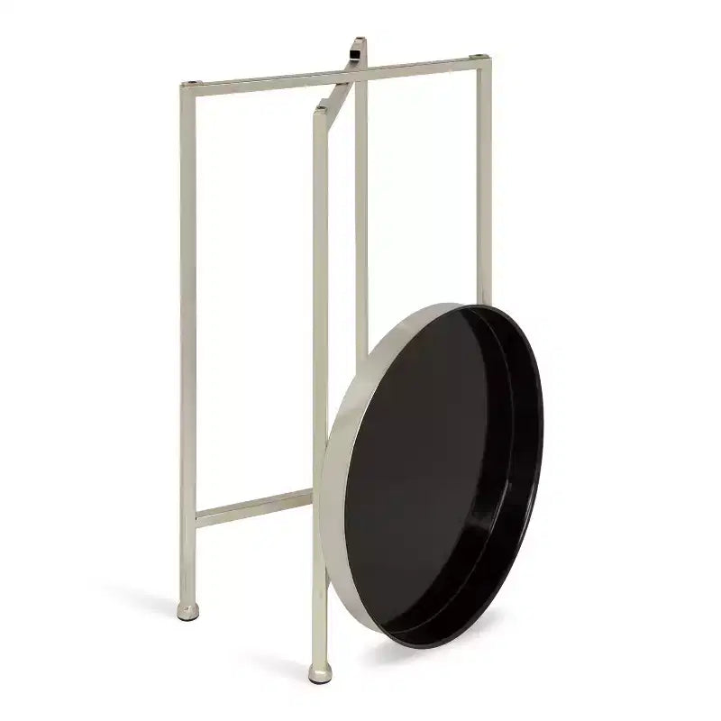 Table d'appoint pliante en métal rond
