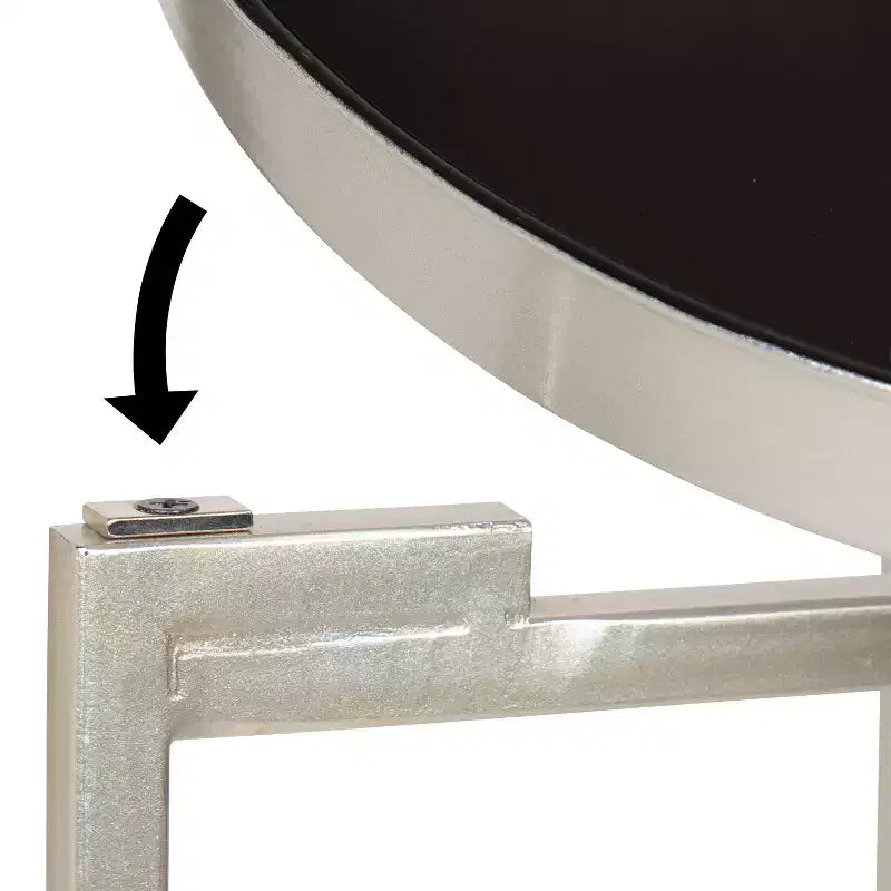 Table d'appoint pliante en métal rond