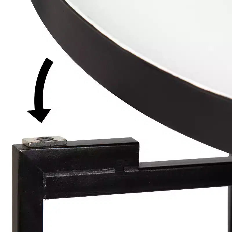 Table d'appoint pliante en métal rond