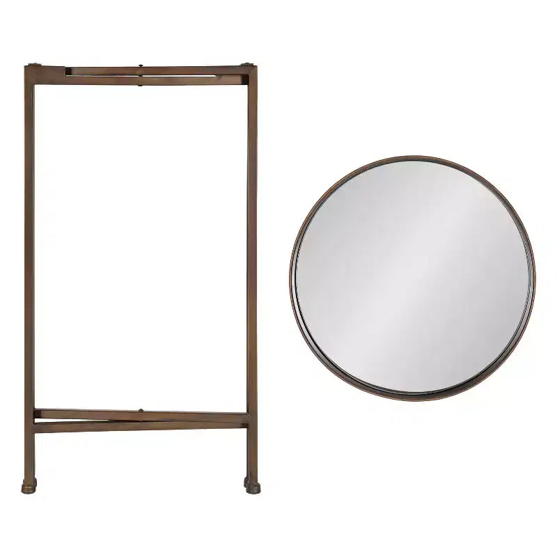 Table d'appoint pliante en métal rond