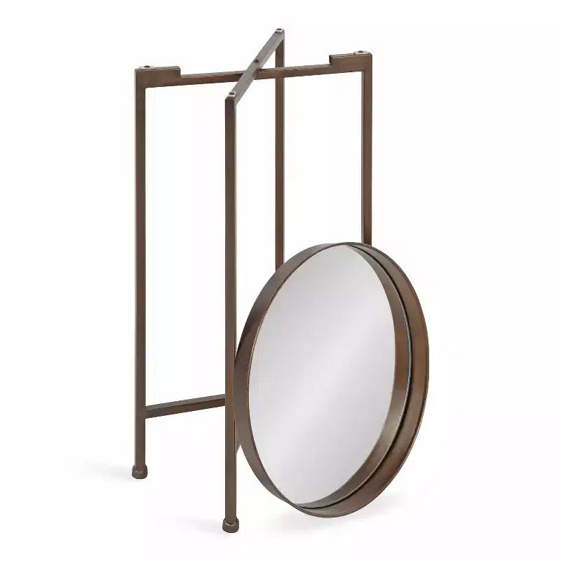 Table d'appoint pliante en métal rond