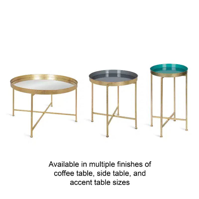 Table d'appoint pliante en métal rond