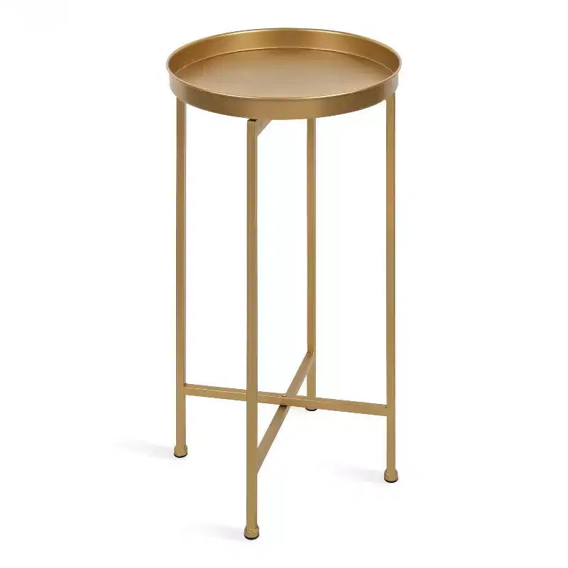 Table d'appoint pliante en métal rond