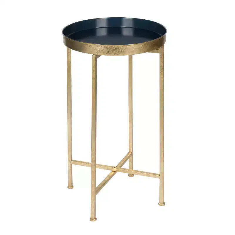 Table d'appoint pliante en métal rond