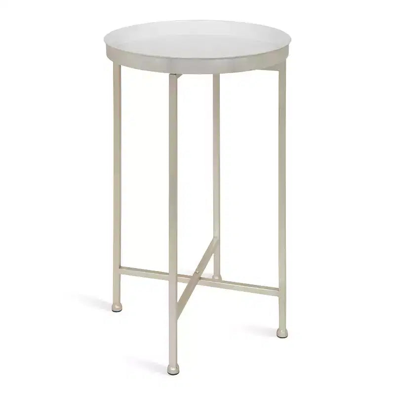 Table d'appoint pliante en métal rond