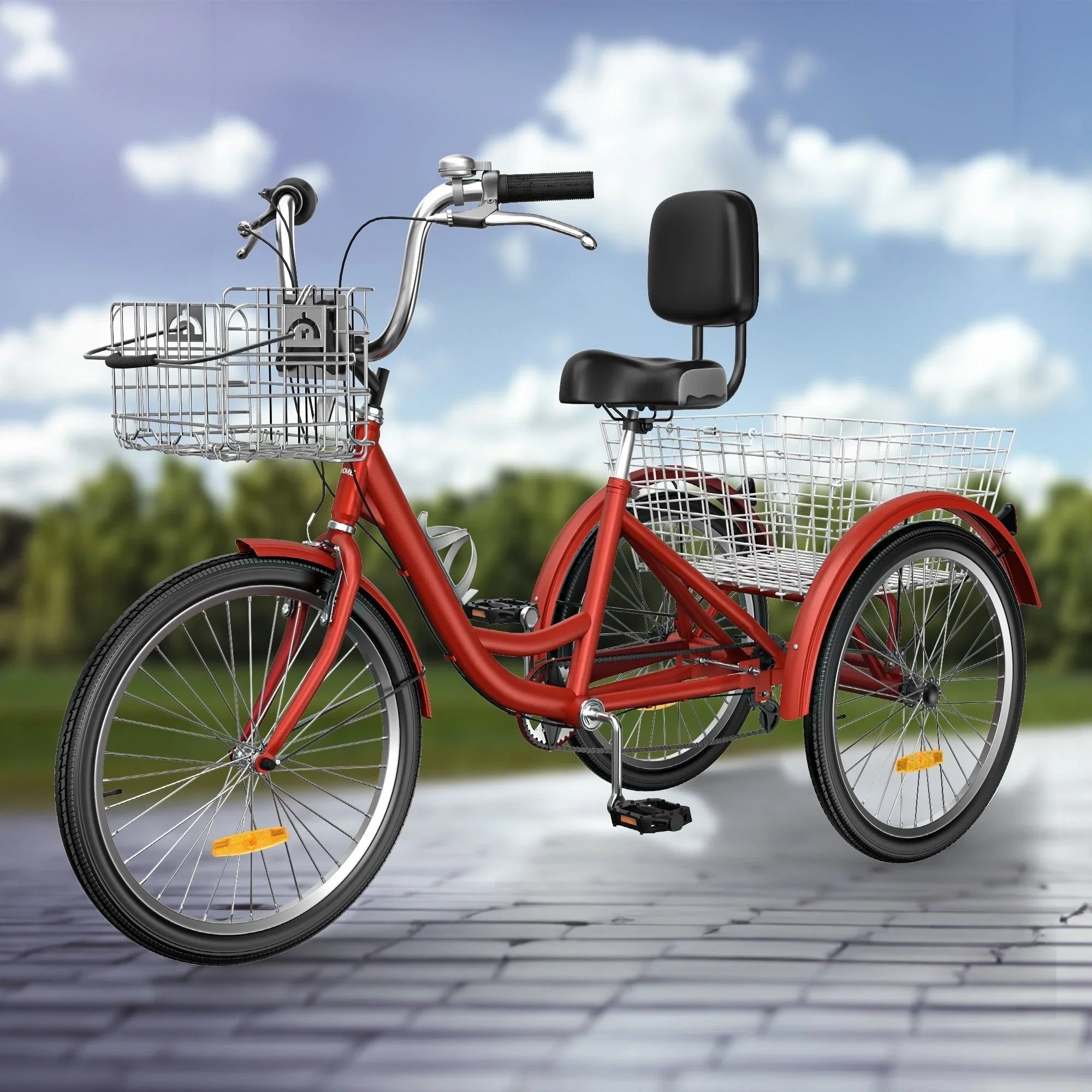 26 Tricycle Adulte 3 Roues 7 Vitesses