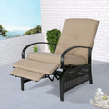 Fauteuil inclinable de salon réglable avec coussin – 38 (P) x 26,5 (L) x 38,5 (H) pouces