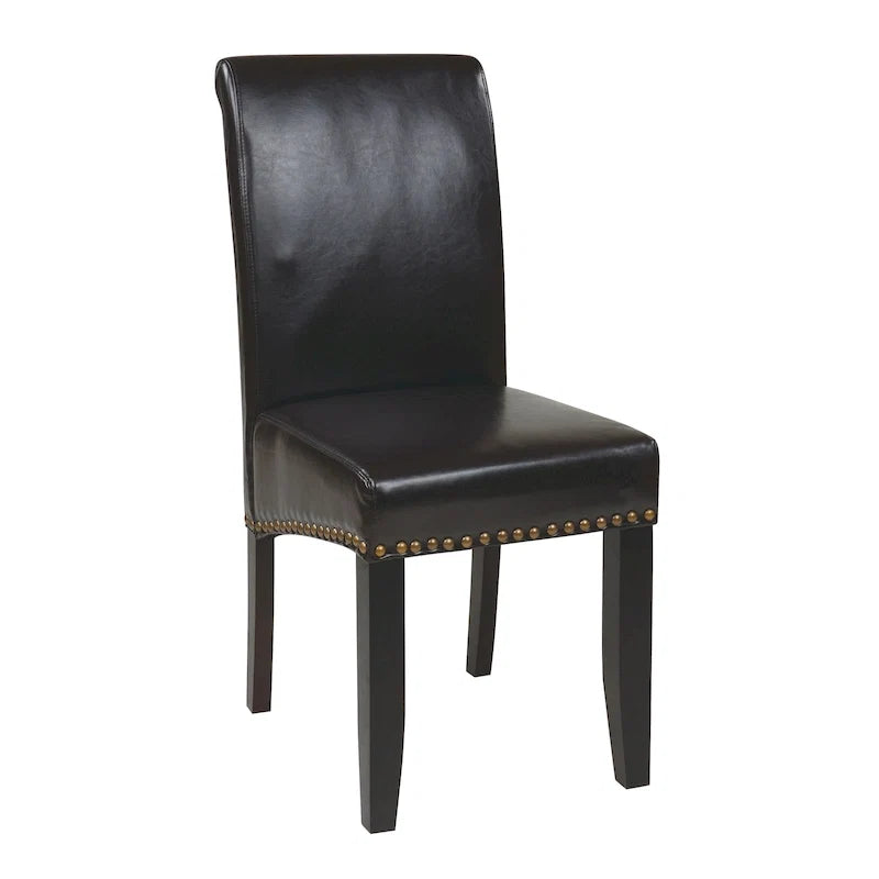 Chaise Parsons Copper Grove Five Bridge Eco en similicuir avec clous