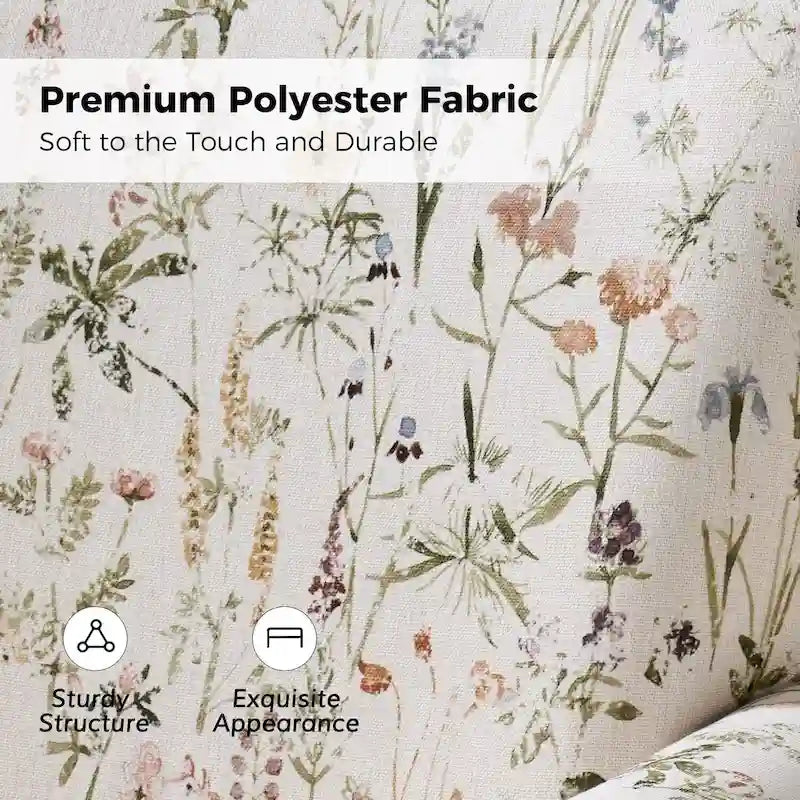 Fauteuil à bascule pivotant Georg en tissu confortable à motif floral avec accoudoirs arrondis par HULALA HOME