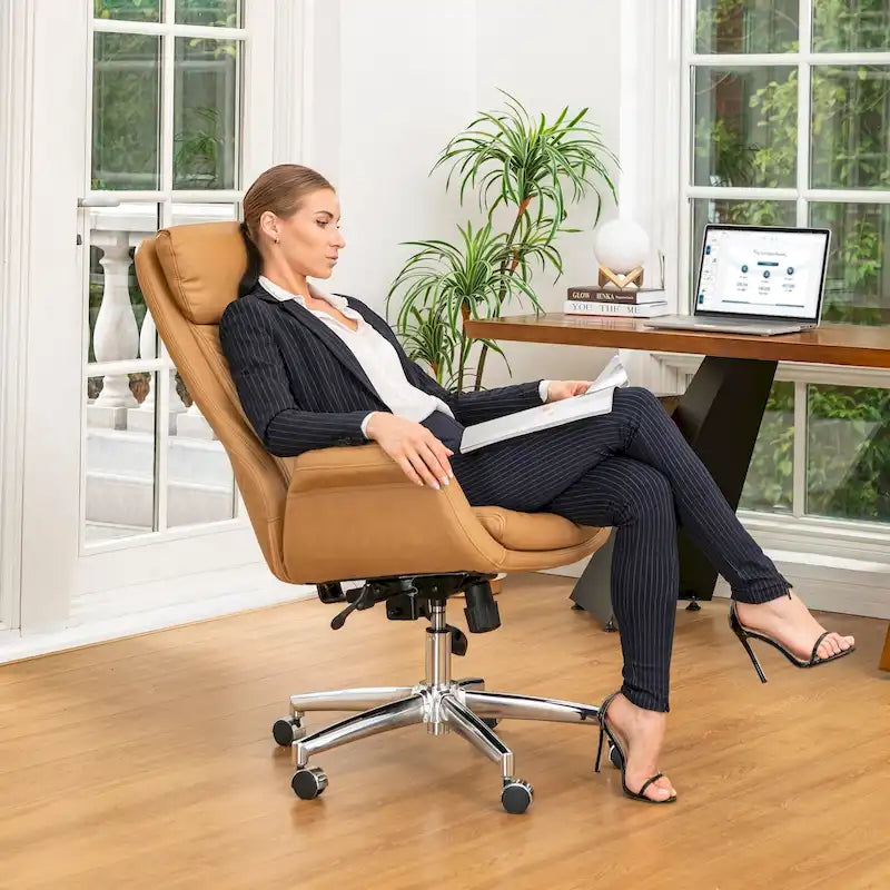 Chaise de bureau en similicuir - Pivotante - Plusieurs coloris