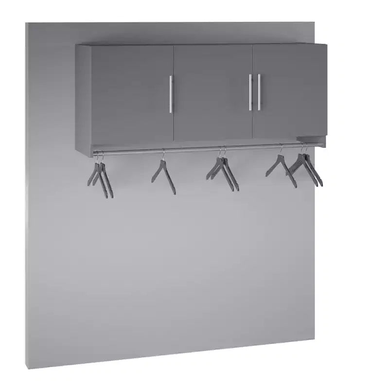 Meuble haut à 3 portes avec tringle, MDF stratifié