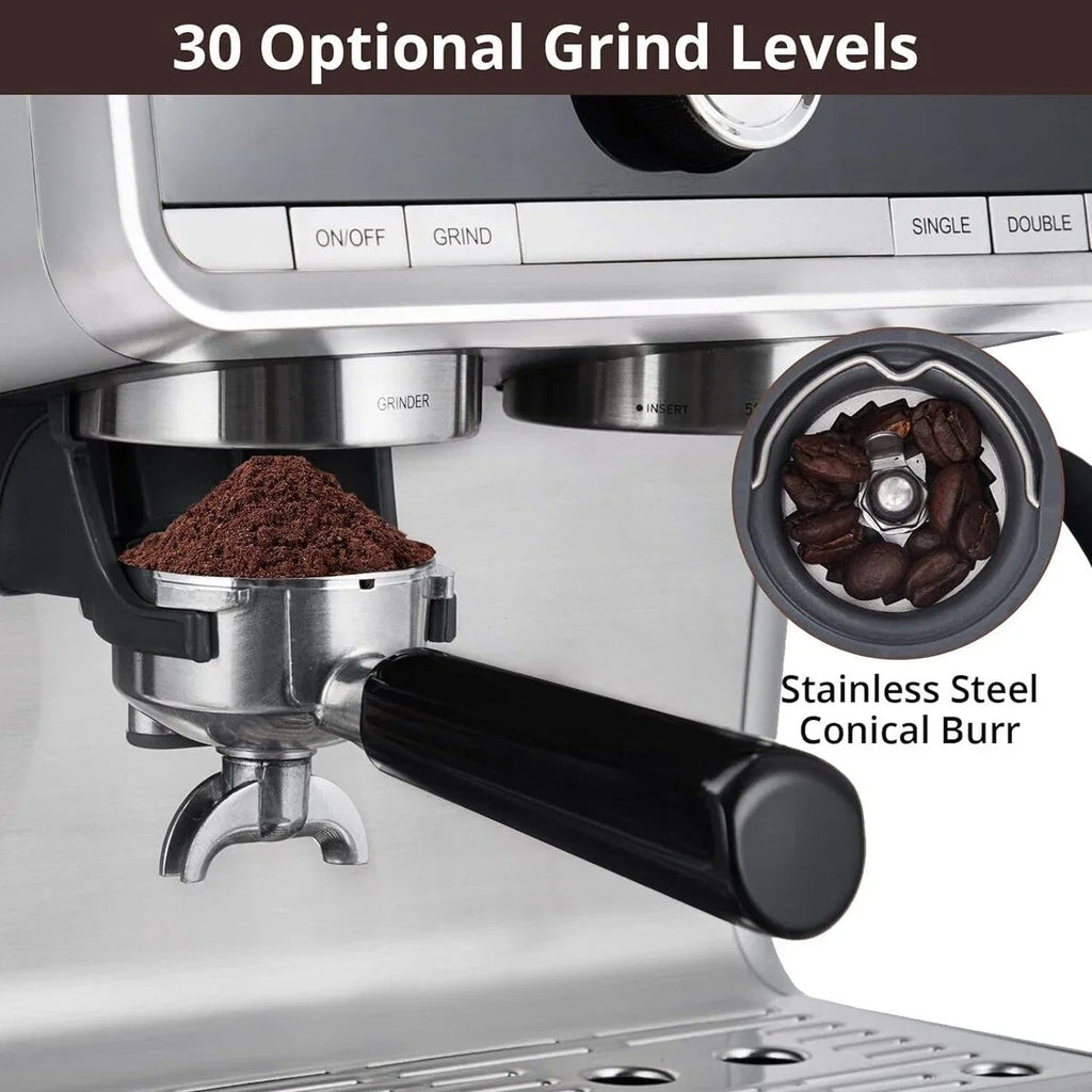 Machine à café expresso, avec moulin, réservoir d'eau de 2,8 L