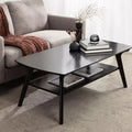 Table basse rectangulaire, 122 x 61 x 46 cm, noire