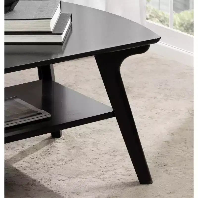 Table basse rectangulaire, 122 x 61 x 46 cm, noire