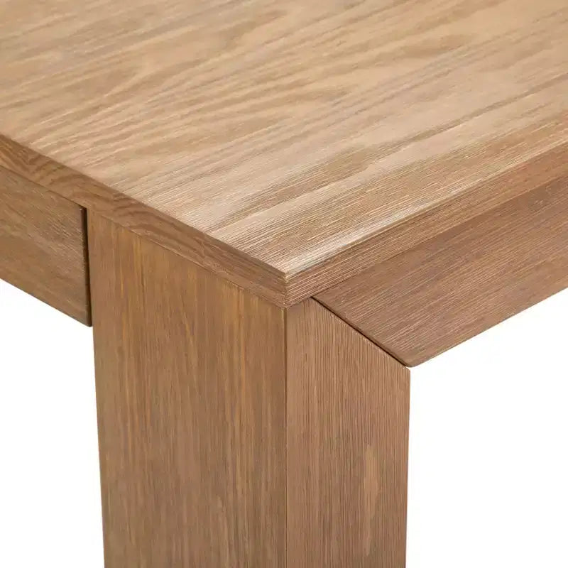 Table à manger en bois massif avec bancs, 6 places