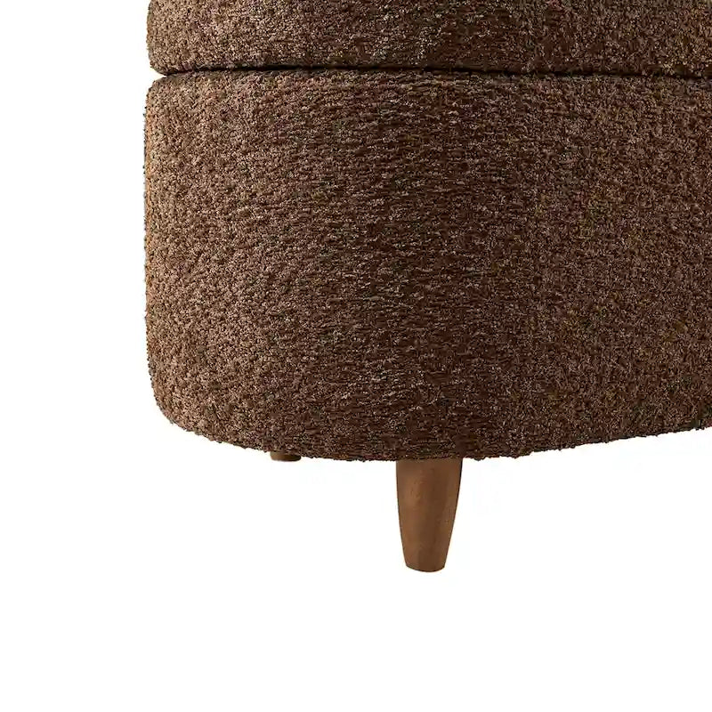 Banc de rangement rabattable INK+IVY Bailey Taupe Boucle
