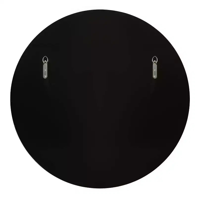 Miroir mural rond avec perles décoratives, doré, 71,1 cm