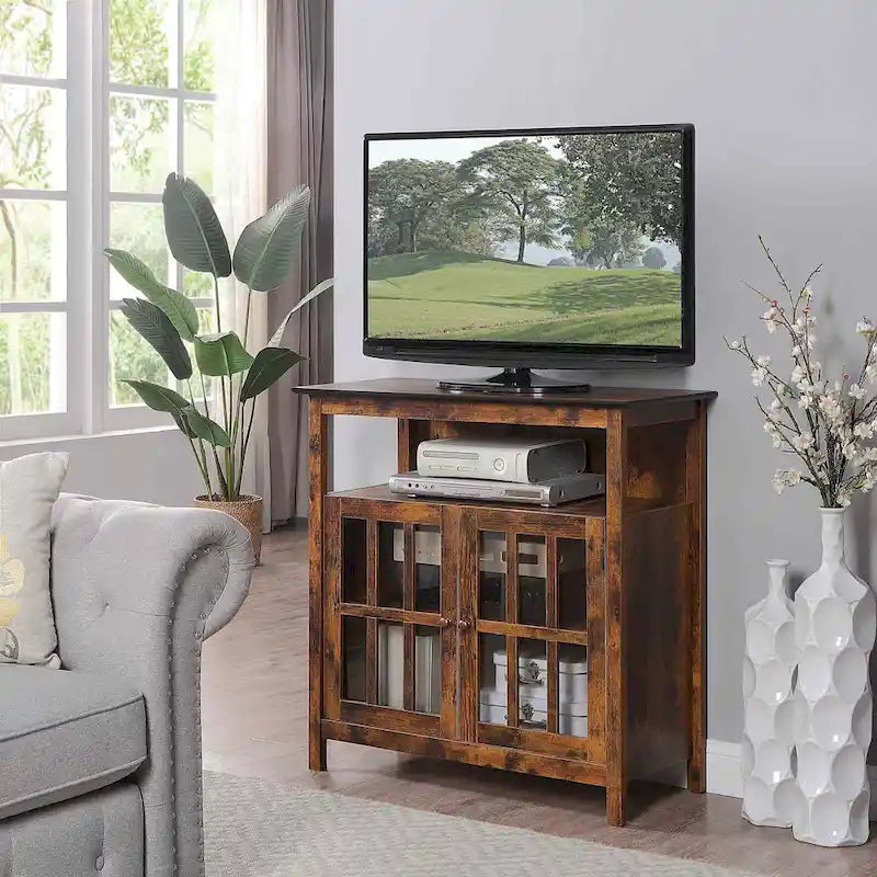 Meuble TV Big Sur Highboy de 40 pouces avec rangements, par Convenience Concepts