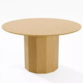Table à manger ronde Mid-Century, 6 places, bois naturel