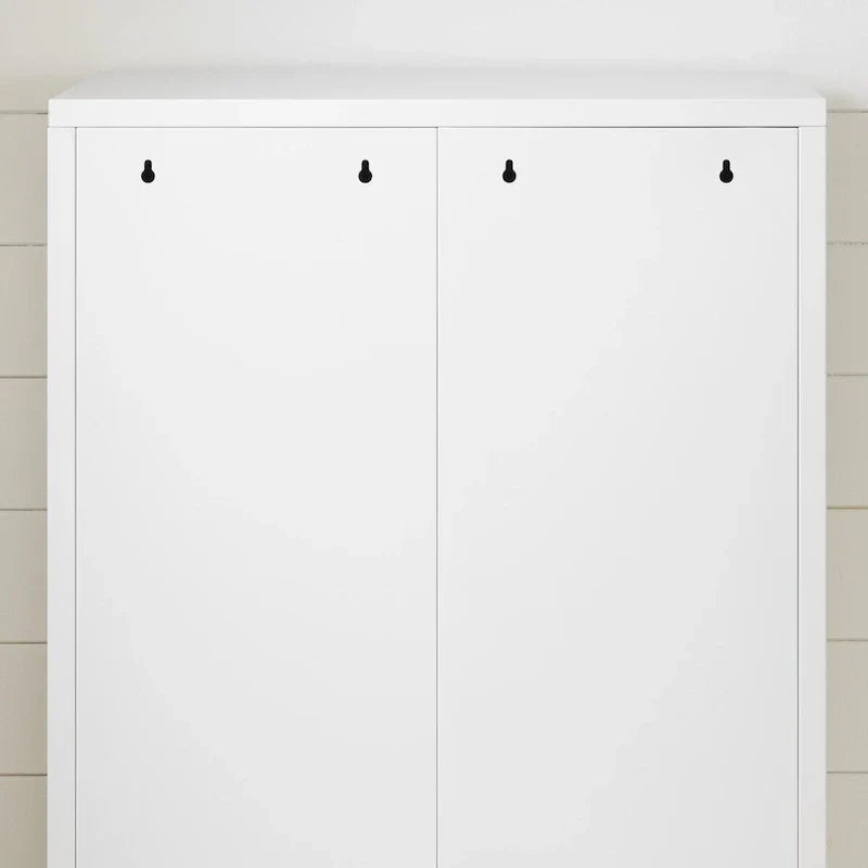 Armoire de rangement métallique à 2 portes avec étagères réglables