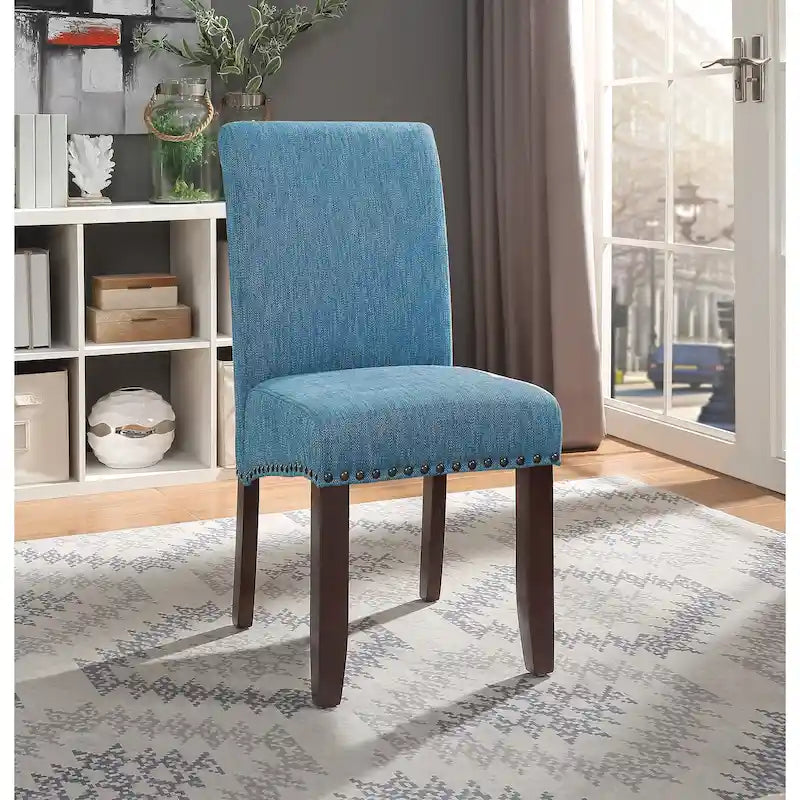 Chaise Parsons Copper Grove Five Bridge Eco en similicuir avec clous