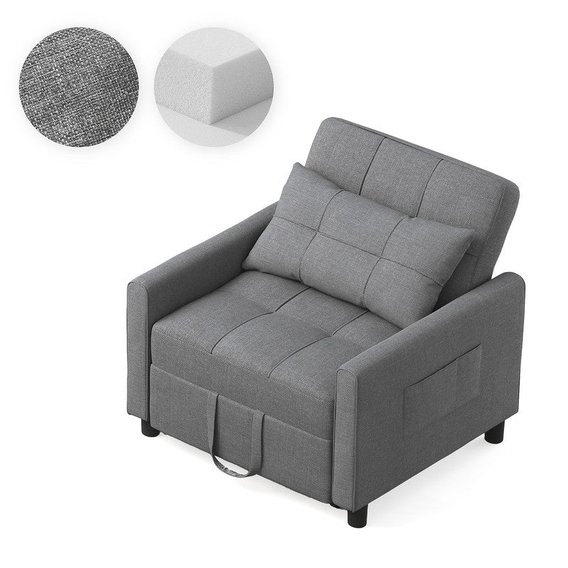 Canapé-lit convertible 3-en-1, Canapé-chaise dépliable, Lit pliant convertible pour salon