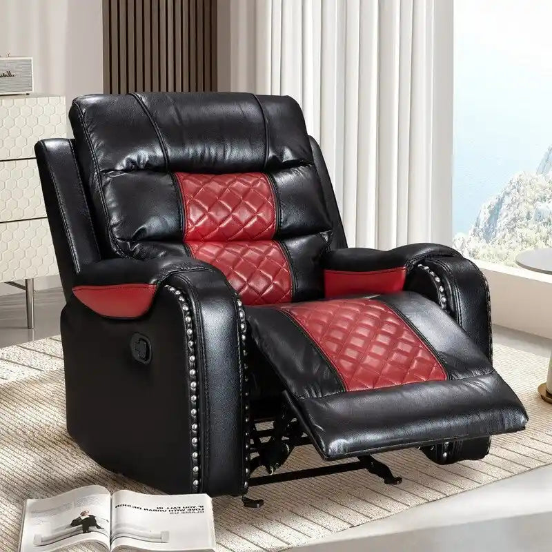 Grand fauteuil inclinable en similicuir de style américain pour salon