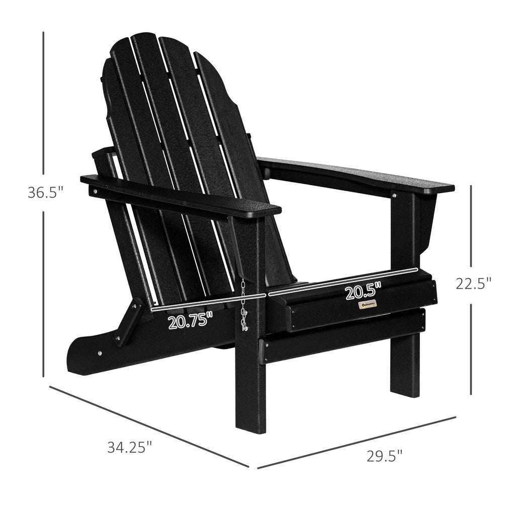 Chaise Adirondack pliante, chaises longues de plage en plastique HDPE toutes saisons pour terrasse et mobilier de jardin