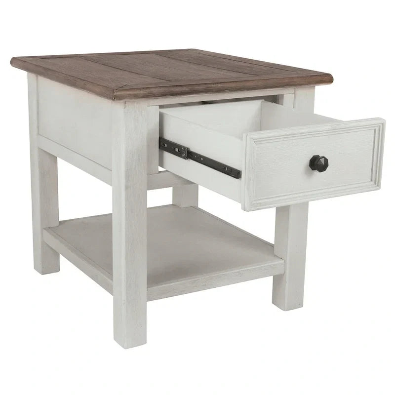 Bout de canapé décontracté Bolanburg blanc/marron antique