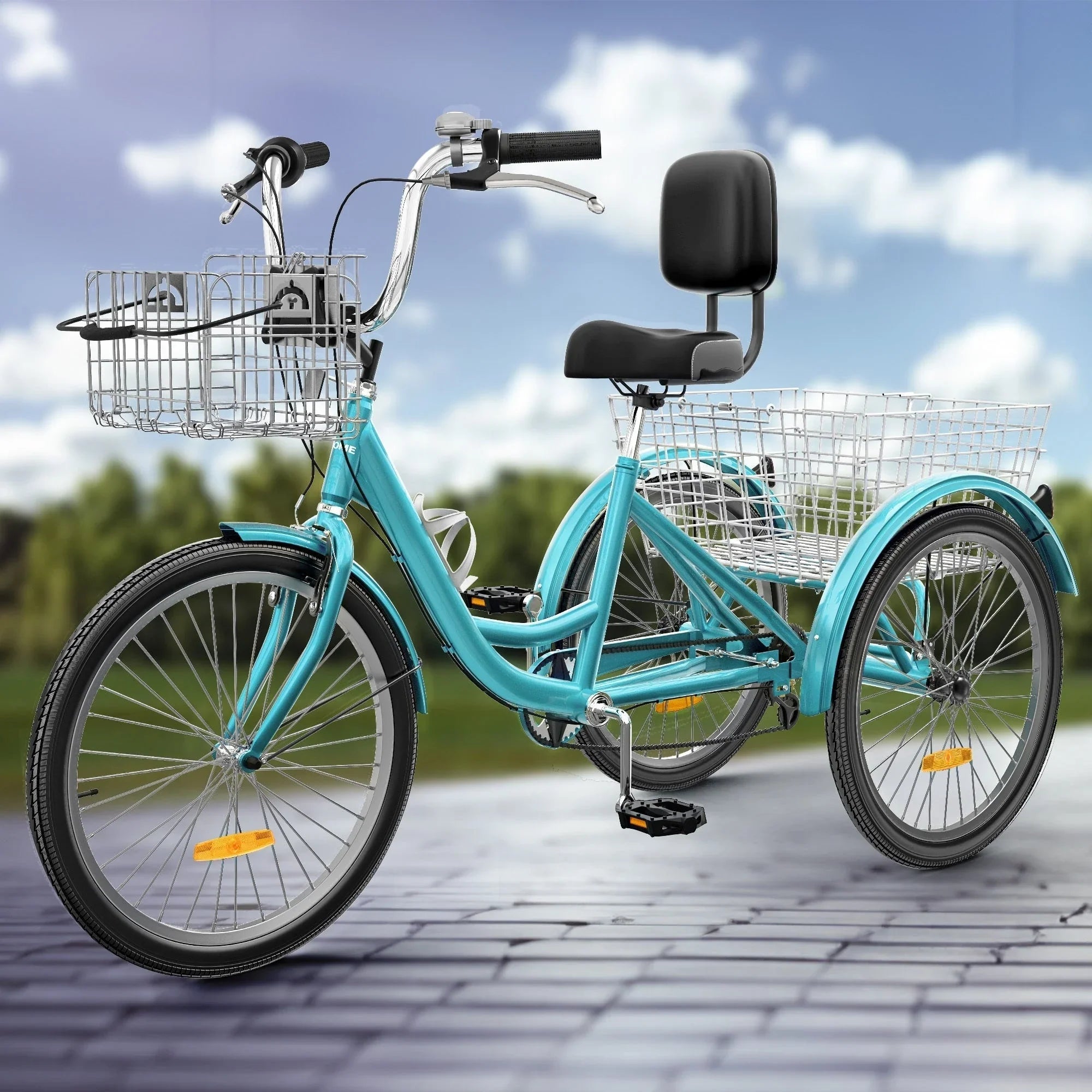 26 Tricycle Adulte 3 Roues 7 Vitesses