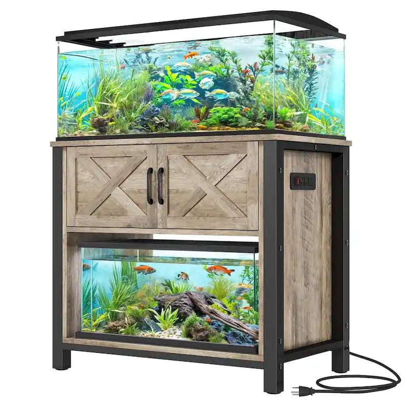 Meuble de support pour aquarium de 150-190 litres avec prises de courant