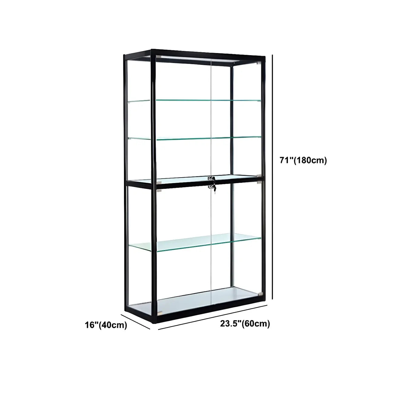 Vitrine rectangulaire contemporaine en verre noir