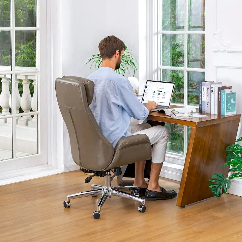 Chaise de bureau en similicuir - Pivotante - Plusieurs coloris