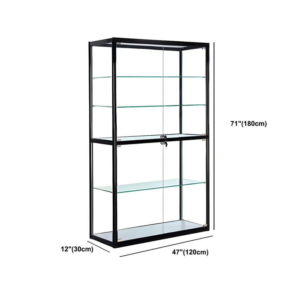 Vitrine rectangulaire contemporaine en verre noir
