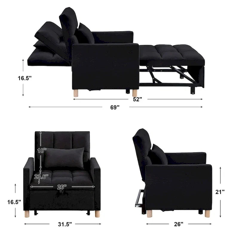 Aukfa Canapé-Lit Convertible une Place avec Oreiller