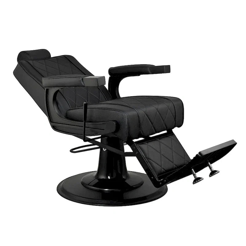 Fauteuil de Barbier Robuste Inclinable, Noir