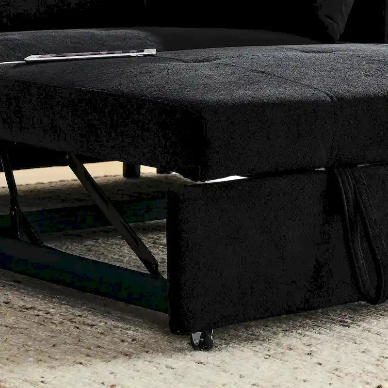 Canapé convertible 54 pouces avec lit gigogne, double assise, fonction relax