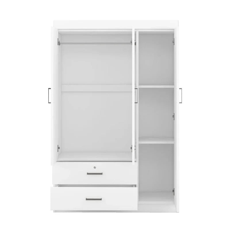 Armoire 3 portes avec 2 tiroirs